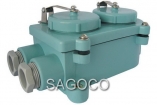 Watertight 3-Pin Twin Receptacles Synthetic Resin