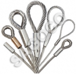 Wirr rope with thimbles