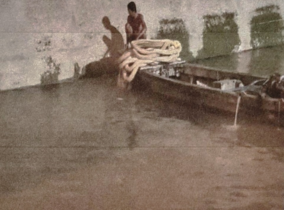 FWD BT THRUSTER UNDER WATER INSPECTION BY CCTV FOR THE VESSEL AT HO CHI MINH PORT