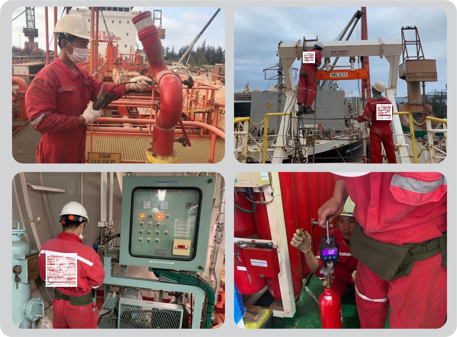 THE LSA-FFE ANNUAL INSPECTION FOR THE VESSEL AT PHU MY PORT - VIETNAM